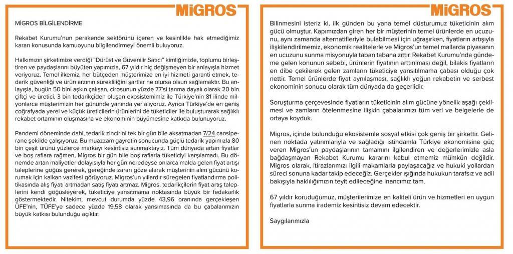 migros aciklama