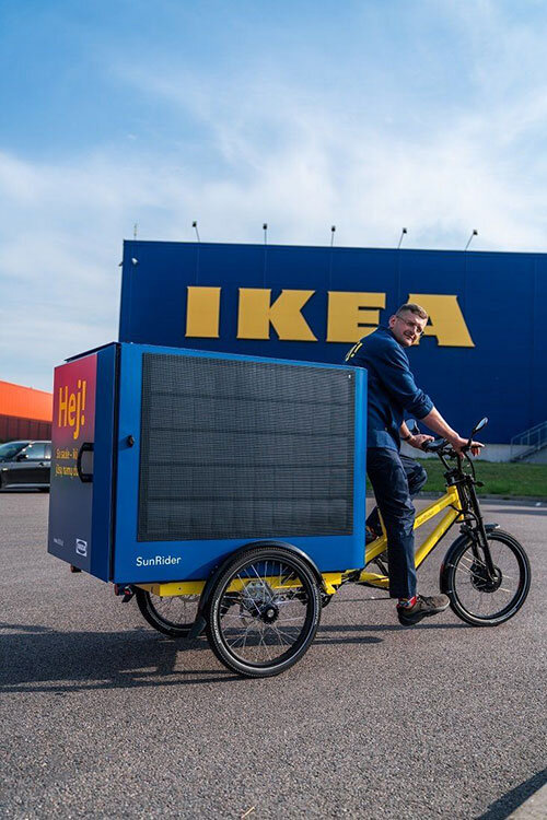 ikea, güneş enerjisiyle çalışan teslimat bisikletlerini piyasaya sürüyor