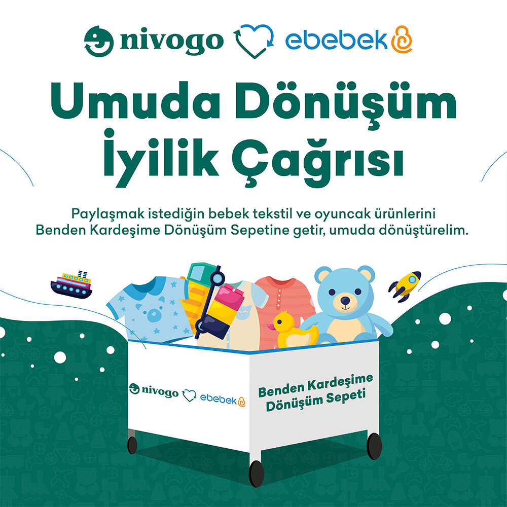nivogo ve ebebek, 'benden kardeşime dönüşüm sepeti' projesini hayata geçirdi