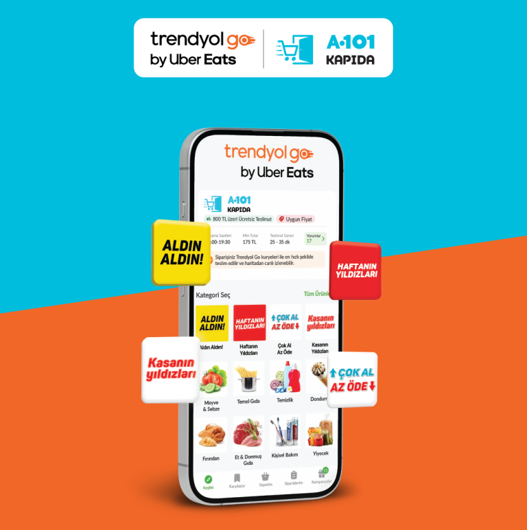 A101, Trendyol Go by Uber Eats İş Birliğiyle Online Teslimatta Yeni Bir Dönem Başlatıyor
