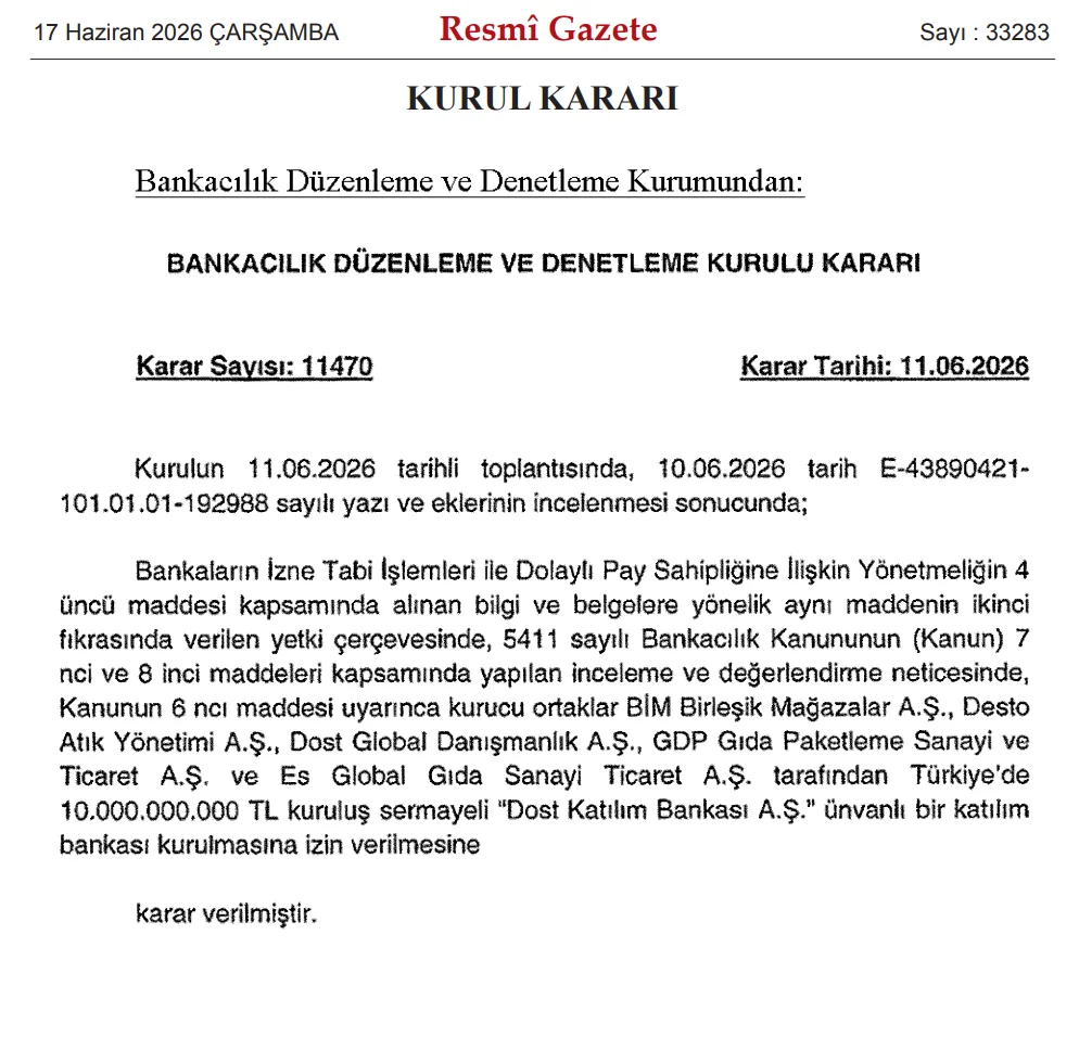 bi̇m finans dünyasına girdi: dost katılım bankası i̇çin bddk’dan onay çıktı 5 bim banka